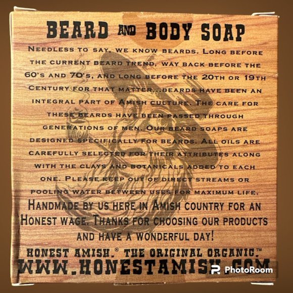 Honest Amish Set~ Soap & 2 oz Beard Wax~ ORIGINAL Scent (WB) - Picture 2 of 3